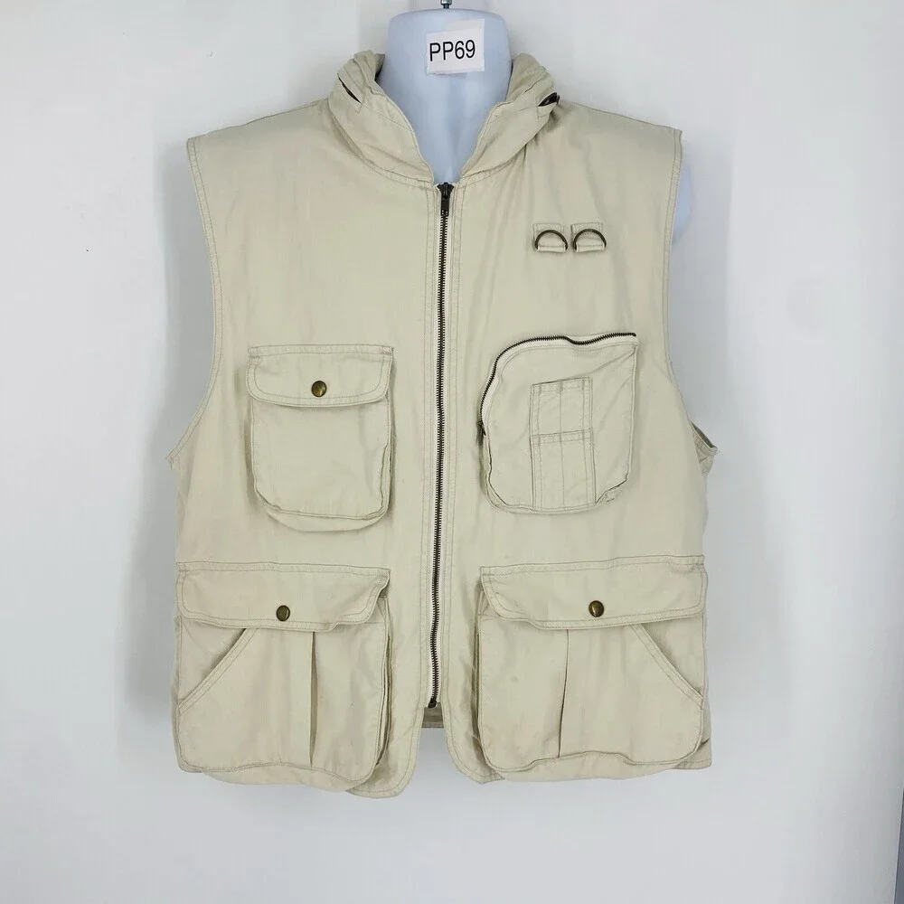 80’s Vintage Banana Republic Safari & Travel Co Cargo Fishing Adventure Vest LG